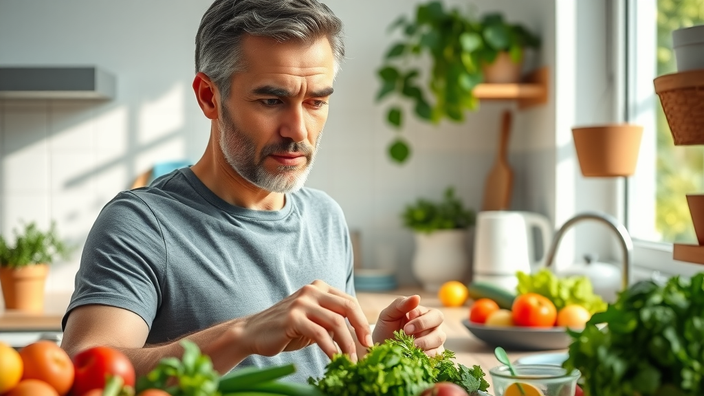 person preparing healthy diet for oral health and considering do i really need to floss