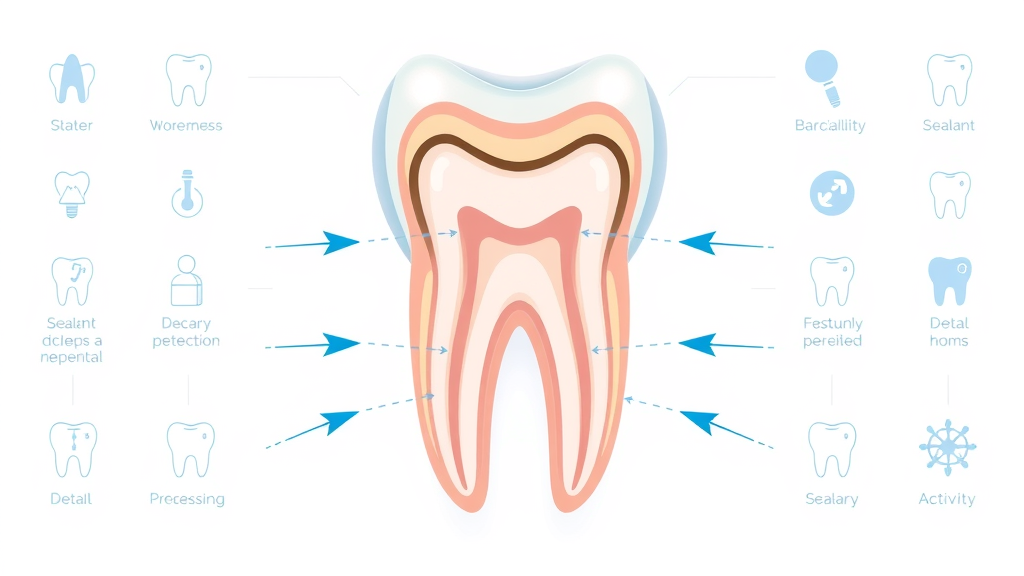 Infographic showing dental sealant protecting tooth against decay