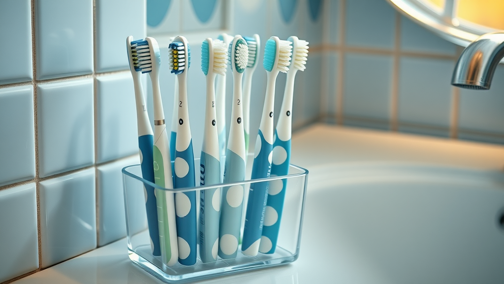 organized upright storage of toothbrushes and toothpaste in a bathroom for optimal oral hygiene and sanitation