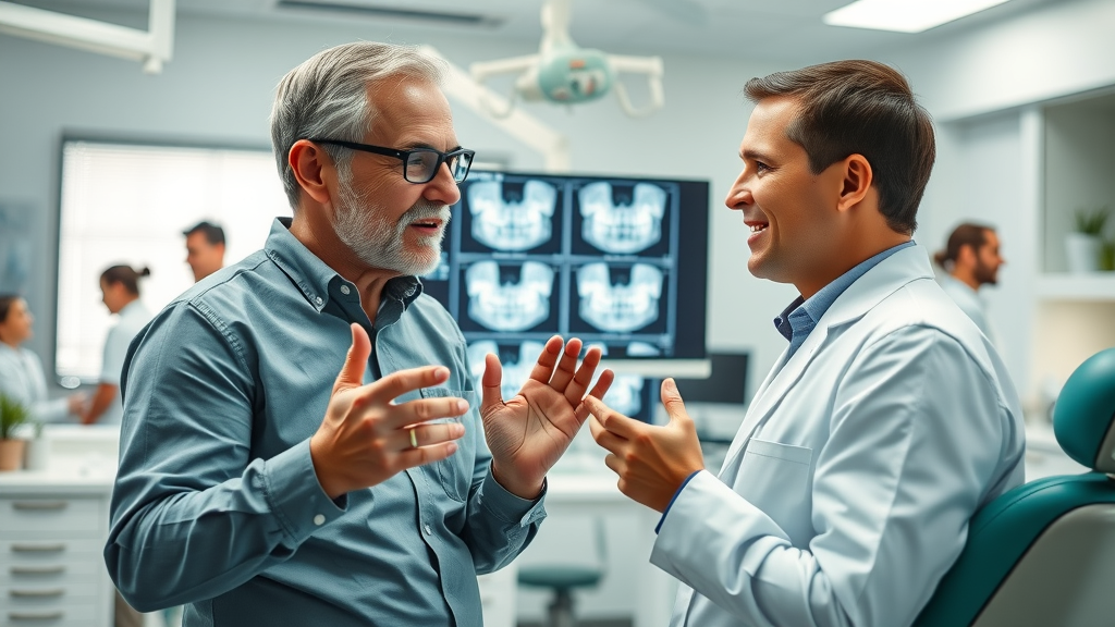 Professional cosmetic dentist consulting a patient with dental x-rays, cosmetic dentistry procedures.png