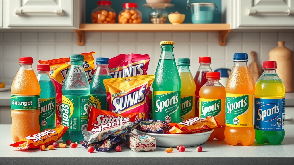 Colorful sugary snacks and sports drinks, risk of tooth decay and gum disease